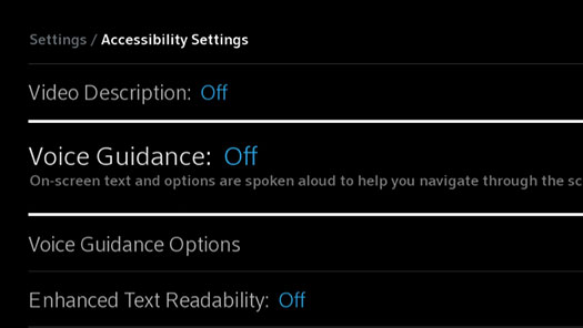 X1 accessibility options